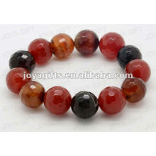 Bracelet en perles rondes en agate